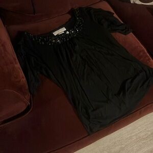 Black bejeweled shirt